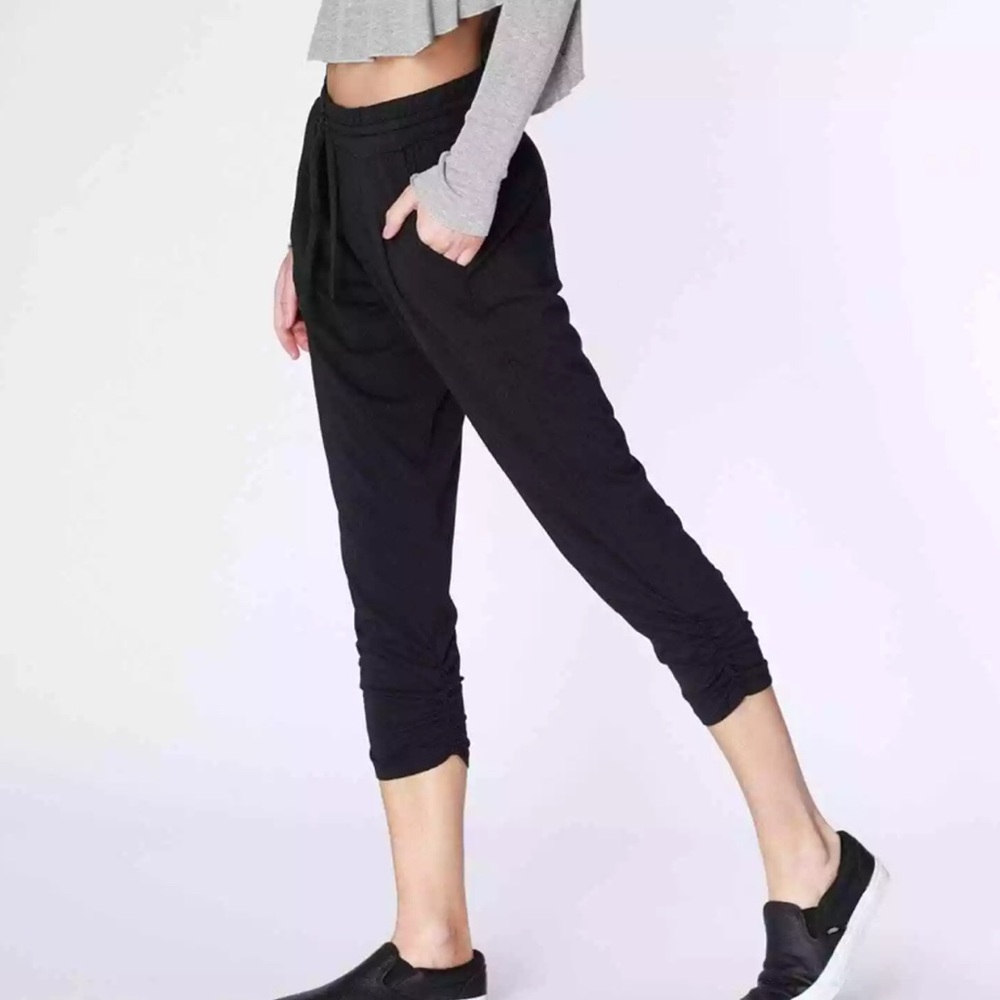 MOVING SALE Bobi black ruched ankle pants